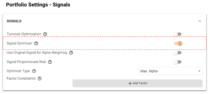 Signal Optimization